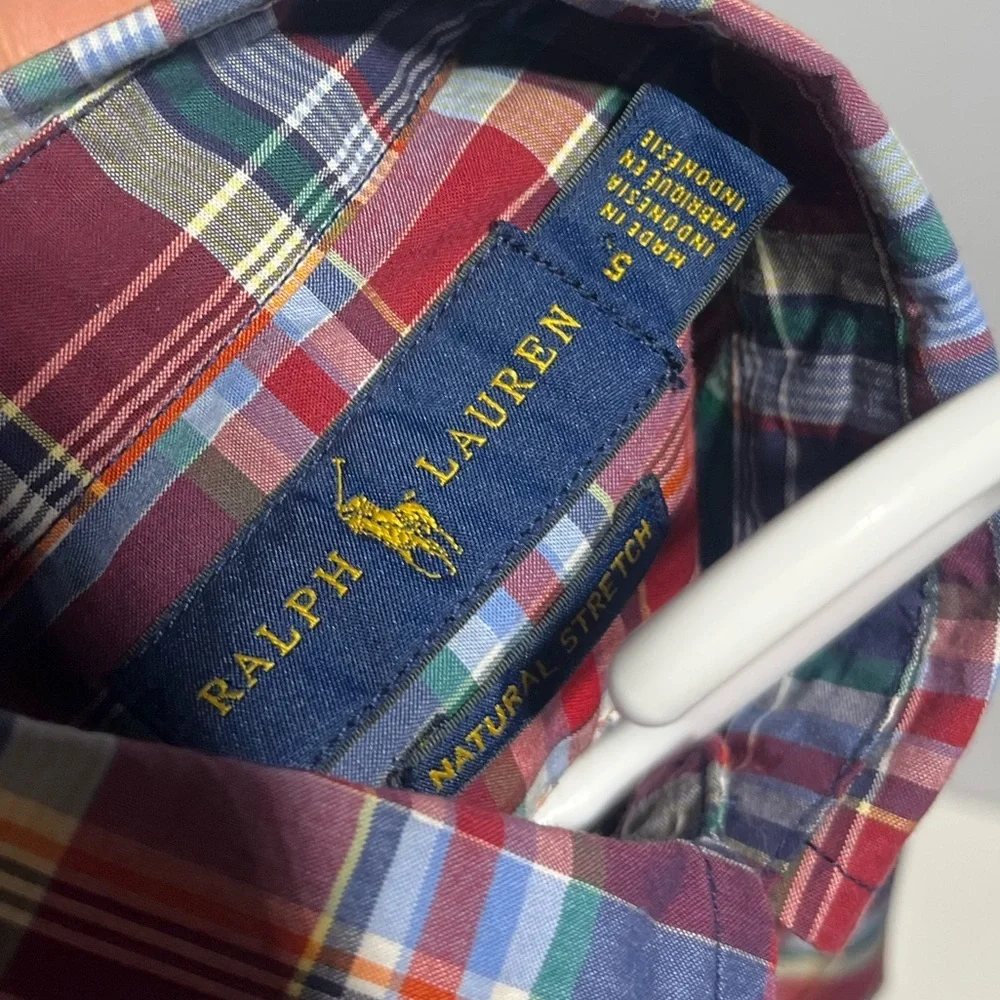 Ralph Lauren Boys Size 5 Plaid Shirt - Red, Green, Blue, Yellow